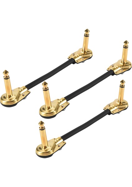 Gitar Yama Kablosu Efekt Pedal Yama Kablosu 1/4 Inç Sağ Açılı Düşük Profilli Gözleme Tasarımı Etkili Pedallar Için 3 Paket (Yurt Dışından) modelleri