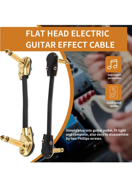 Gitar Yama Kablosu Efekt Pedal Yama Kablosu 1/4 Inç Sağ Açılı Düşük Profilli Gözleme Tasarımı Etkili Pedallar Için 3 Paket (Yurt Dışından) indirimleri