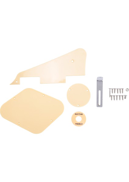 1set Sarı Pickguard Boşluk Anahtarı Kapakları Pikap Seçici Plaka Braket Vidaları Fit Les Paul Guar Stil Kiti (Yurt Dışından) fırsatları
