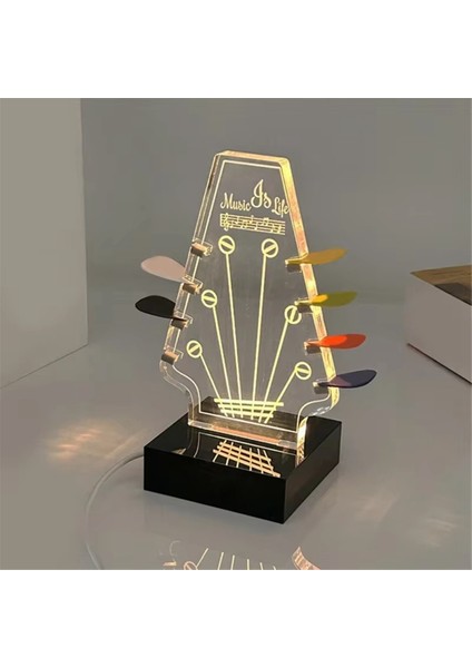 Gitar Seçme Raf Tutucu Taban Seçimler Için Depolama ve Ekran Işık Up Gitar Seçme Tutucu Akrilik Elektro Gitar Seçim Standı (Yurt Dışından) modelleri