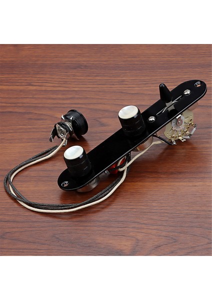 Telecaster Elektro Gitar (Siyah) Için Kablo Demeti ile Tam Yüklü Kontrol Plakası Ön Kablolu 3 Yollu Kontrol Plakası (Yurt Dışından)
