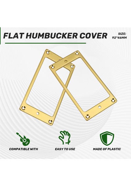 2 Adet Metal Düz Humbucker Kapak Gitar Pikap Çerçevesi Montaj Halkası (Yurt Dışından) fırsatları