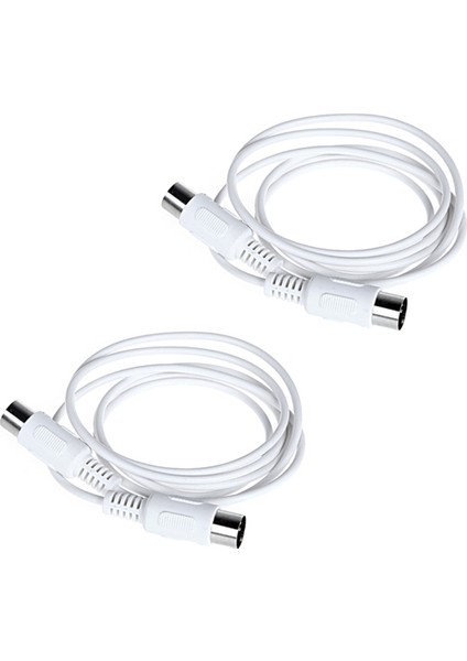 2pcs Mıdı Uzatma Kablosu 1.5m 5pin Erkek - Erkek Piyano Gitar Enstrüman Pc Kablosu (Yurt Dışından)