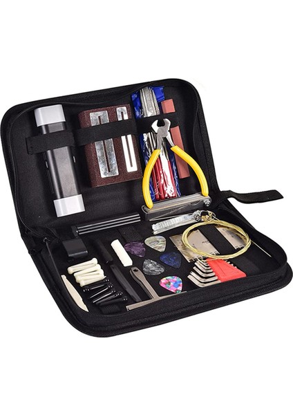 1 Set Gitar Aracı Kiti Torba Onarım Araçları Dize Aksiyon Cetveli Luthier Dosya Gitar Için Gitar Köprüsü Pimleri Ukulele (Yurt Dışından)