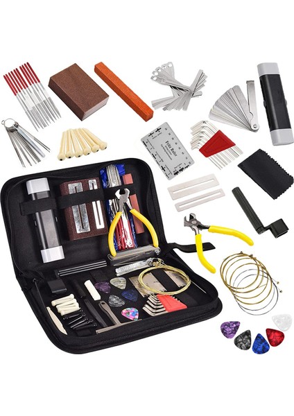 1 Set Gitar Aracı Kiti Torba Onarım Araçları Dize Aksiyon Cetveli Luthier Dosya Gitar Için Gitar Köprüsü Pimleri Ukulele (Yurt Dışından) fiyatları