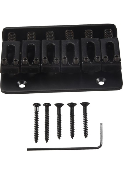 Strat Gitar Için Siyah 6 Ip Sabit Sert Kuyruk Gitar Köprüsü (Yurt Dışından)