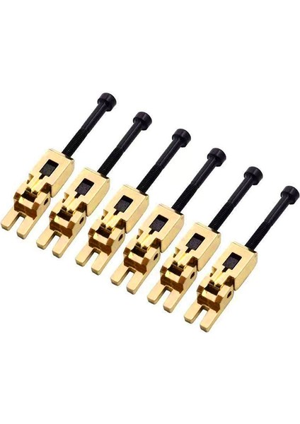 Floyd-Rose Guitar Tremolo Köprüsü (Altın) Için 6 Çift Kilitleme Sistemi Kilitli Saddes Seti (Yurt Dışından)