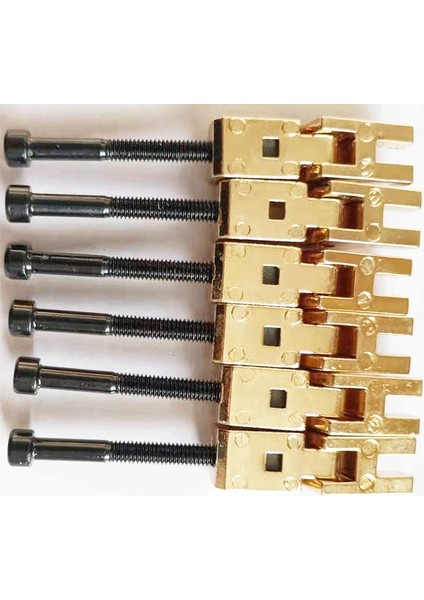 Floyd-Rose Guitar Tremolo Köprüsü (Altın) Için 6 Çift Kilitleme Sistemi Kilitli Saddes Seti (Yurt Dışından) modelleri