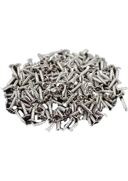 100PCS Fender Strat/tele Elektro Gitar Bas Gümüş Için Gitar Pickguard Vidaları (Yurt Dışından)