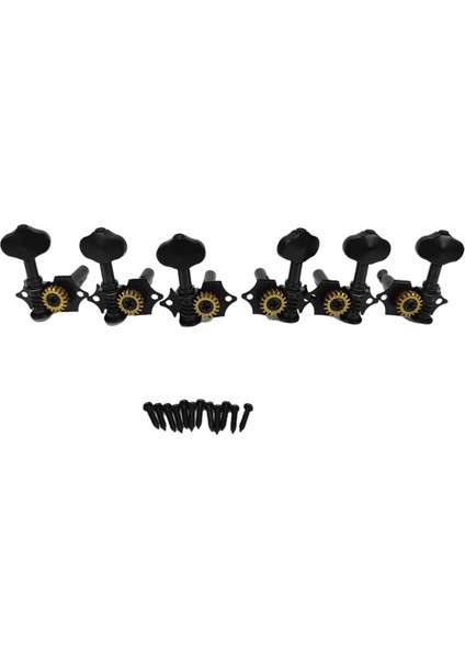 Vintage Açık Dişli Dize Tuner Tuning Akustik Klasik Gitar Aksesuarları Için Tuş Anahtarı Siyah (Yurt Dışından) modelleri