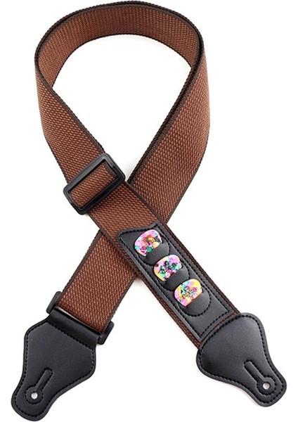 Saf Pamuklu Gitar Kayışı, Popüler Halk Gitar Kayışı, Çok Fonksiyonlu Kayış Kahverengi (Yurt Dışından) modelleri