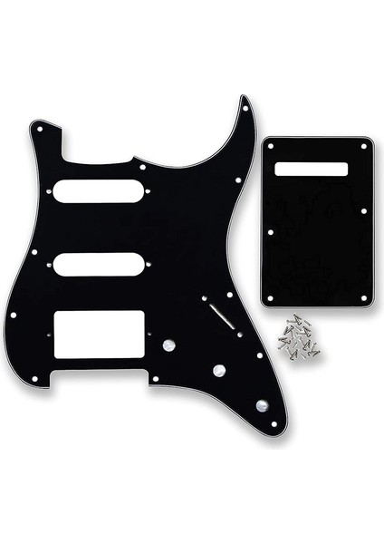 Pickguard Scratch Levha Gitar Arka Plaka Elektro Gitar Parçası (3ply Siyah) (Yurt Dışından)