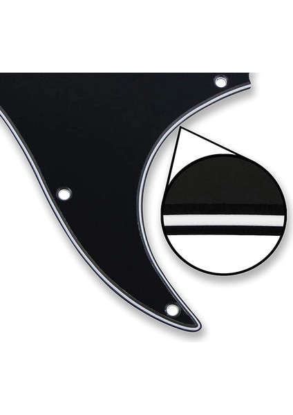 Pickguard Scratch Levha Gitar Arka Plaka Elektro Gitar Parçası (3ply Siyah) (Yurt Dışından) fırsatları