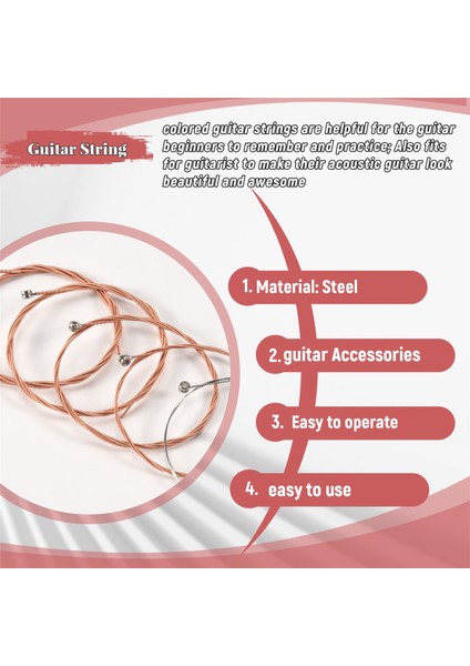 3 Set Gitar Dizeleri Akustik Gitar Için Yedek Çelik Dize (1 Pirinç Seti, 1 Bakır Seti ve 1 Çok Molor Seti) (Yurt Dışından) indirimleri