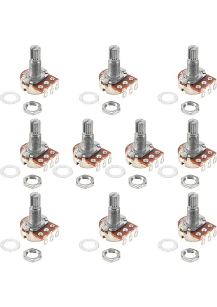 Gitar Küçük Boyutlu Saksılar B500K Gitar Bas Parçaları Için Potansiyometreler (10 Paket) (Yurt Dışından)