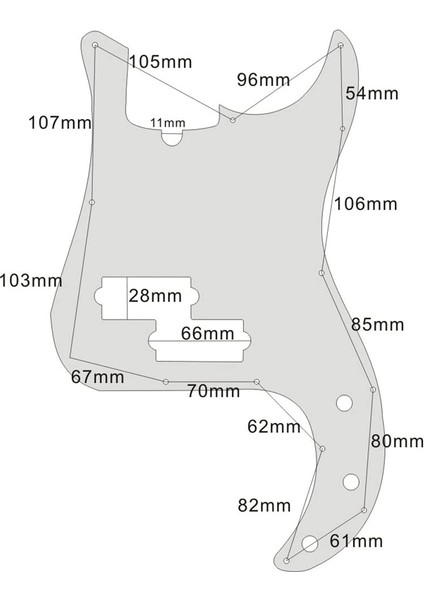 Gitar 3ply 13 Delik P Bas Pickguard Scratch Plaka Seçim 4 String Amerikan/meksika Standart Hassas Bas Parça (Yurt Dışından) modelleri
