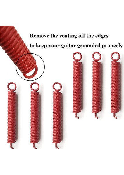 6 Paketsiz Tremolo Springs, Elektro Gitar Köprüsü Bahar, Ukurs Fr, Ts, Nr, Dp Tarzı Gitar, Kırmızı (Yurt Dışından) fırsatları