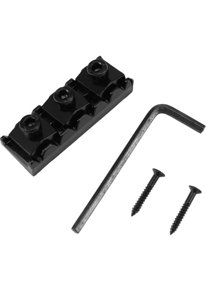 42MM Gitar Metal Dize Kilit Kilit Kilitleme Somunu Elektro Gitar Tremolo Çift Kilit Sistemi, Siyah (Yurt Dışından)