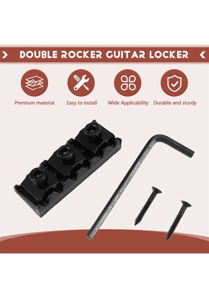 42MM Gitar Metal Dize Kilit Kilit Kilitleme Somunu Elektro Gitar Tremolo Çift Kilit Sistemi, Siyah (Yurt Dışından) fırsatları