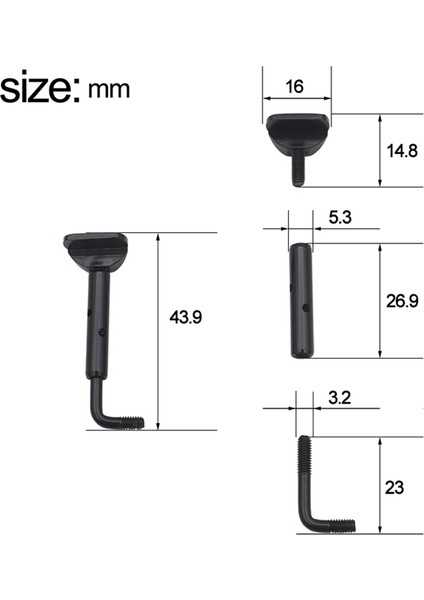 1 Pair 4/4, 3/4 Boyutunda Keman Çenesi Çenesi Dinlenme Kelepçe Vidası Siyah Renk Çıkarılabilir (Yurt Dışından) fiyatları