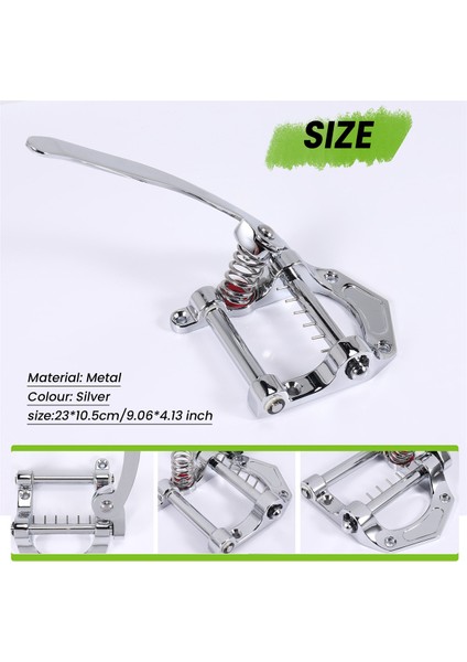 Gitar Vibrato Tailpiece Tremolo Düz Üst Gövde Tremolo Ünitesi Tele, Sg, Lp, Vb Için Elektro Gitarlar (Gümüş) (Yurt Dışından) fırsatları