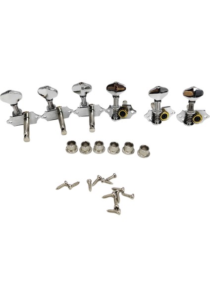 Akustik Gitar String Tuning Pegs Kit Vida Ferrule ile Evrensel Tuner Açık Ayar Ayarlama Standart Aksesuarlar Gümüş (Yurt Dışından) fırsatları