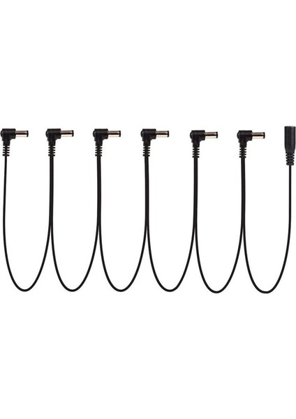 Elektrikli Gitar Etkisi Pedal Dairan Zinciri Güç Kaynağı Kablosu 9V Dc 1A Çok Arayüz Bağlantısı 1 Ila 6 Kablo Ayrıştırıcı Kablosu Dik Açılı Yuvarlak Krikolar (1 Ila 6 Yol) (Yurt Dışından)
