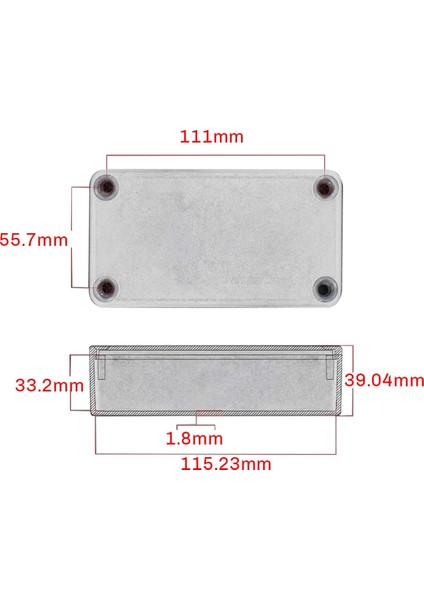 3pcs 125B/1590N1 Alüminyum Gitar Efekt Pedal Muhafazası Metal Stomp Kutusu Muhafazası Bitmemiş 122X66X39.5MM Lastik ile (Yurt Dışından) indirimleri