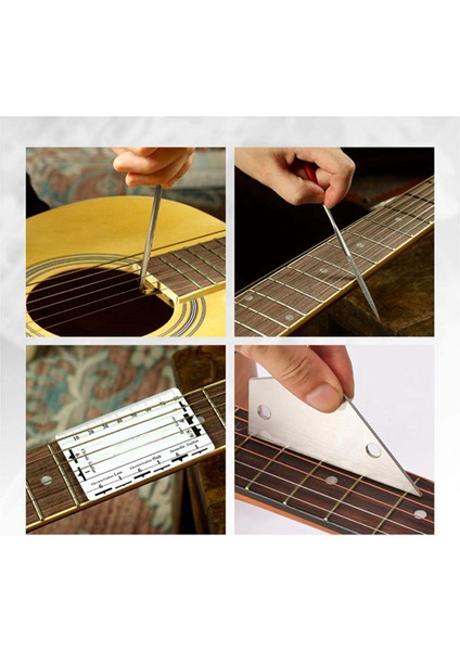 Gitar Onarım Aracı Kiti, Dize Değiştirme Aracı, Anahtar, Öğütme Dosyası, Ölçüm Cetveli, Stringer, Tesviye Cetveli, 25&#39;te 25 (Yurt Dışından) indirimleri