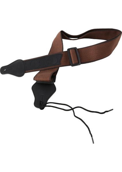 Bas Elektrik ve Akustik Gitarlar (Kahve) Için 3 Toplu Tutucu ile Gitar Kayışı% 100 Yumuşak Pamuk Kayışı (Yurt Dışından)
