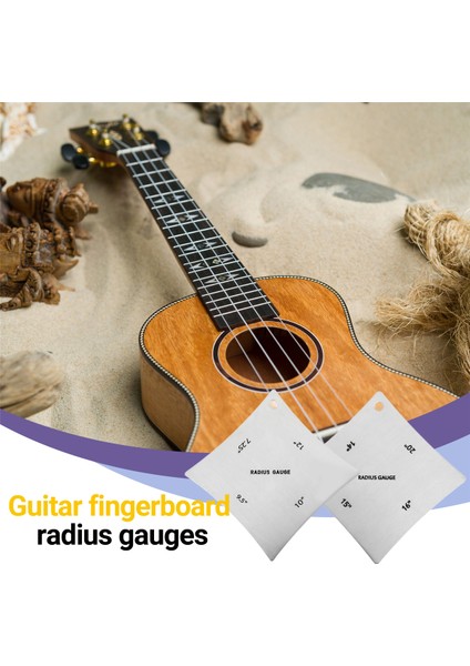 2pcs Gitar Klavye Klavyesi Eyer Fındık Yarıçapı Göstergesi Paslanmaz Çelik Alet Ölçüm (Yurt Dışından) indirimleri