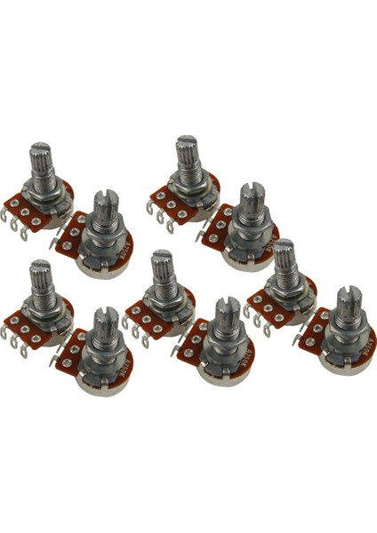 Gitar Küçük Boyutlu Saksılar A250K Gitar Bas Parçaları Için Potansiyometreler (10 Paket) (Yurt Dışından)