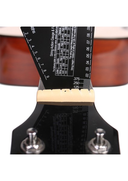 Fret Tesviye Aracı Gitar Boyun Klavye Ölçüm Cetveli Paslanmaz Çelik Fret Rocker Gitar Luthier Aracı (Yurt Dışından)