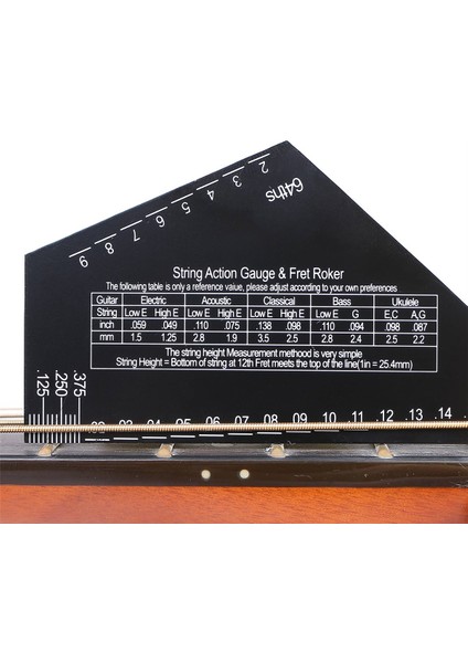 Fret Tesviye Aracı Gitar Boyun Klavye Ölçüm Cetveli Paslanmaz Çelik Fret Rocker Gitar Luthier Aracı (Yurt Dışından) modelleri
