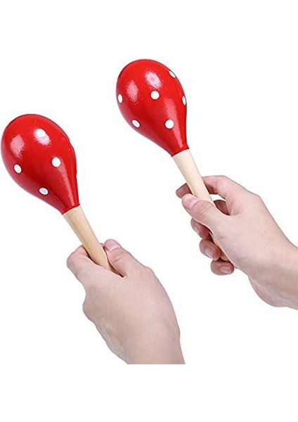 Maracas, Ahşap Rumba Çalkalayıcı Çıngıraklar Yetişkin Çocuklar Için El Perküsyon Müzik Aleti, 2 Set (Yurt Dışından) modelleri