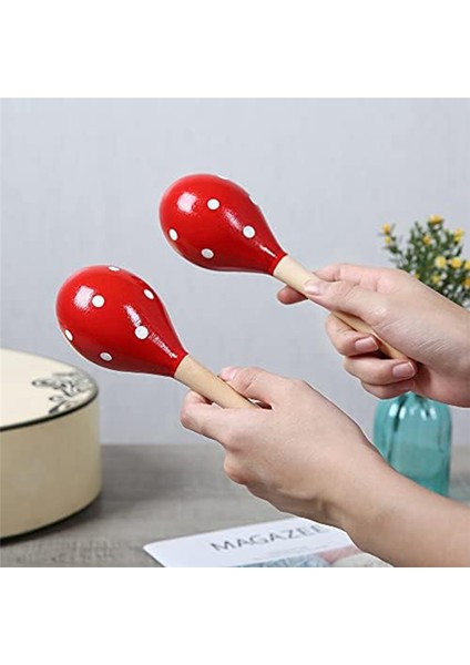 Maracas, Ahşap Rumba Çalkalayıcı Çıngıraklar Yetişkin Çocuklar Için El Perküsyon Müzik Aleti, 2 Set (Yurt Dışından) fırsatları