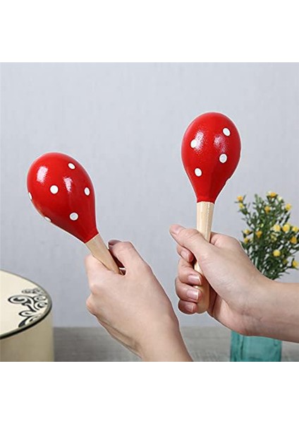 Maracas, Ahşap Rumba Çalkalayıcı Çıngıraklar Yetişkin Çocuklar Için El Perküsyon Müzik Aleti, 2 Set (Yurt Dışından) indirimleri