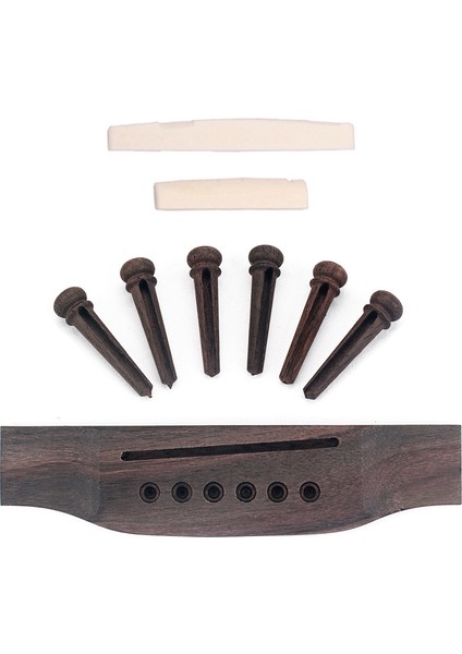 Akustik Gitar Değiştirme Seti Abanoz Köprüsü Uç Pimler Kemik Eyer ve Fındık ve Ahşap Köprü Parçaları (Yurt Dışından) fiyatları