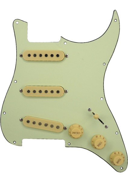 11 Delikli Gitar Pickguard St Sss Knobs Ipuçları ile Arka Plaka 52/52/52MM Sq St Gitar Aksesuarları Için Pikap Kapakları (Yurt Dışından)