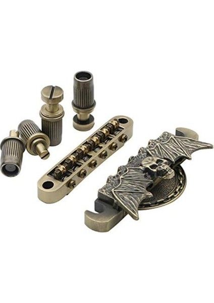 Lp Elektro Gitar Yedek Parçaları Için 6 String Guitar Rulo Sökün Tundle-O-Matic Bronz Köprü Kuyruk Yayını (Yurt Dışından)