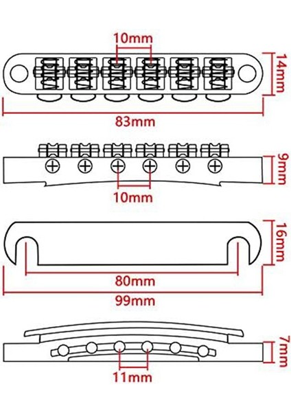 Lp Elektro Gitar Yedek Parçaları Için 6 String Guitar Rulo Sökün Tundle-O-Matic Bronz Köprü Kuyruk Yayını (Yurt Dışından) modelleri