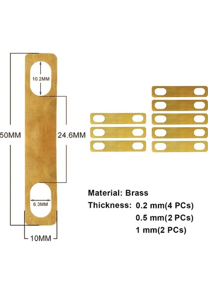 Yeni 8pcs Gitar Boyun Plakası 0.2mm 0.5mm 1mm Gitar Conta Yedek Gitar Boyun Şim Yükseltme Conta Aksesuarları (Yurt Dışından) indirimleri