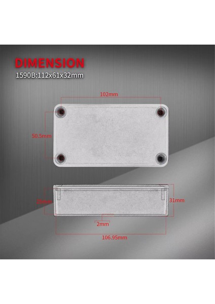 5pcs Gitar Etkisi Pedal Muhafazası 1590B Alüminyum Diecast Stomp Kutusu Geçiş Anahtarı Kutusu Kılıfı (Yurt Dışından) modelleri