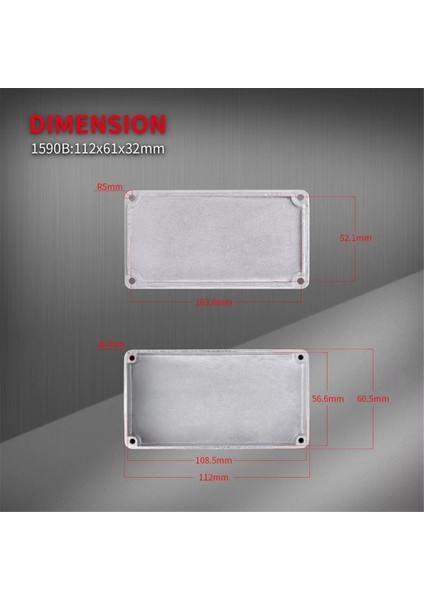 5pcs Gitar Etkisi Pedal Muhafazası 1590B Alüminyum Diecast Stomp Kutusu Geçiş Anahtarı Kutusu Kılıfı (Yurt Dışından) fırsatları