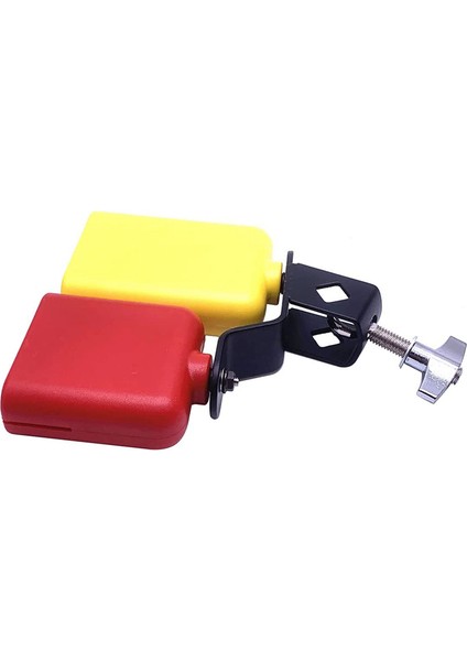 Reçel Blok Müzikal Perküsyon Enstrümanı Latin Drum Enstrüman Perküsyon Müzikal Için Çift Montajlı Çan (Kırmızı Sarı) (Yurt Dışından) modelleri