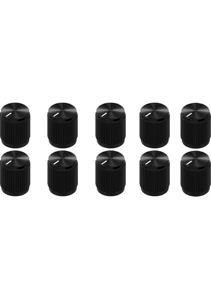 10PCS Gitar Etkisi Pedal Düğmesi Metal Siyah Potansiyometre Knob Anodize Alüminyum Amp Knob 15X15MM (Yurt Dışından)