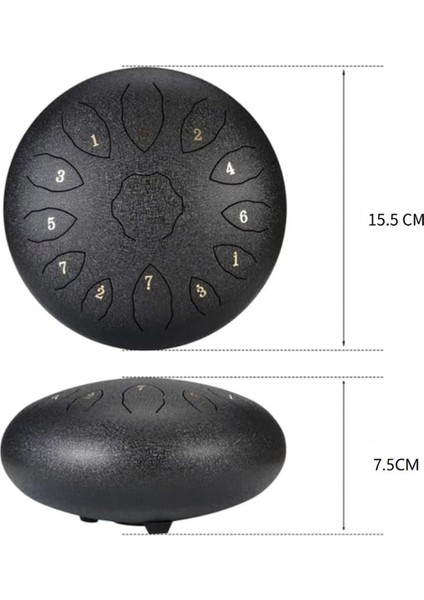 Boş Davul 11 ​​tonlu Eterik Davul C Anahtar Çelik Dil Davul Müzik Aleti (Yurt Dışından) indirimleri