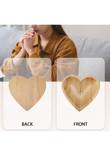 Dua Kasesi, Kalp Dua Kasesi Ahşap, Kadınlar Için Hıristiyan Hediyeler, Ahşap Dua Hamur Kasesi, Kalp Şekleli Dekor Kasesi (Yurt Dışından) modelleri