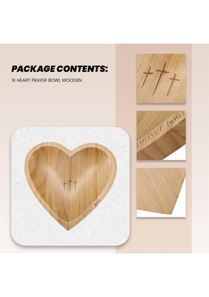 Dua Kasesi, Kalp Dua Kasesi Ahşap, Kadınlar Için Hıristiyan Hediyeler, Ahşap Dua Hamur Kasesi, Kalp Şekleli Dekor Kasesi (Yurt Dışından) indirimleri