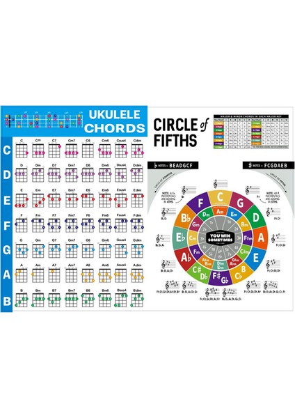 Ukulele Akor Grafik Etiketi Ukelele Müzik Eğitimi Gitar Akor Grafiği Yeni Başlayanlar Için Küçük (Yurt Dışından) fiyatları